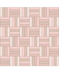 APS12549 SHOWER WALL - Square Parquet Marshmallow SCA48 Pink