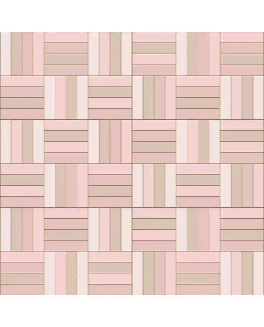 APS12549 SHOWER WALL - Square Parquet Marshmallow SCA48 Pink