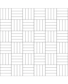 APS12550 SHOWER WALL - Square Parquet White SCA49 White