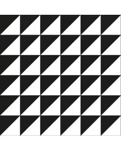 APS12553 SHOWER WALL - Grafito Tile Black & White Black/White