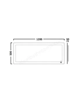 APS12636 Drift Backlit 1200mm x 500mm Mirror with Heater & Infrared Sensor 