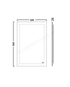 APS12637 Appear Backlit 600mm x 900mm Mirror with Heater & Infrared Sensor 