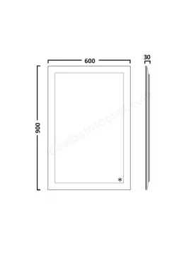 APS12637 Appear Backlit 600mm x 900mm Mirror with Heater & Infrared Sensor 