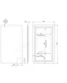 APS12638 Aster Illuminated 400mm x 700mm Mirror with Heater & Infrared Sensor 