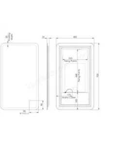 APS12638 Aster Illuminated 400mm x 700mm Mirror with Heater & Infrared Sensor 