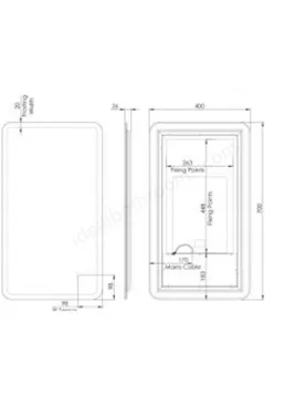 APS12638 Aster Illuminated 400mm x 700mm Mirror with Heater & Infrared Sensor 