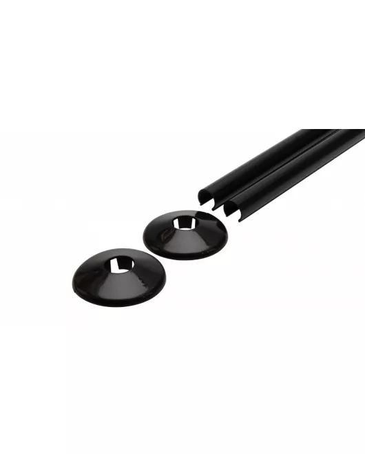 APS12642 15mm Black Towel Rail Kit 500mm Long Black