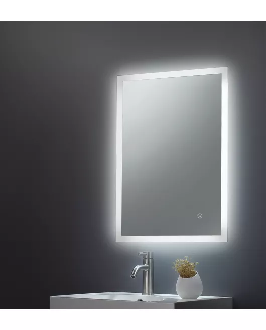 APS12681 500x700x45mm Noah LED Edge Touch Mirror With Demister 