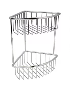 APS12687 Double Bathroom Shelf Chrome