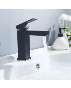 APS12791 Kawa Single lever mono basin mixer (no waste) Black