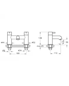 APS12854 Minimax S Bath Filler Chrome