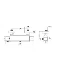 APS12881 Matt Black Bar Valve Matt Black