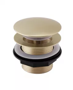 APS12917 APS Brushed Brass Unslotted Bath Centre Clicker Waste Brushed Brass