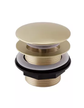 APS12917 APS Brushed Brass Unslotted Bath Centre Clicker Waste Brushed Brass