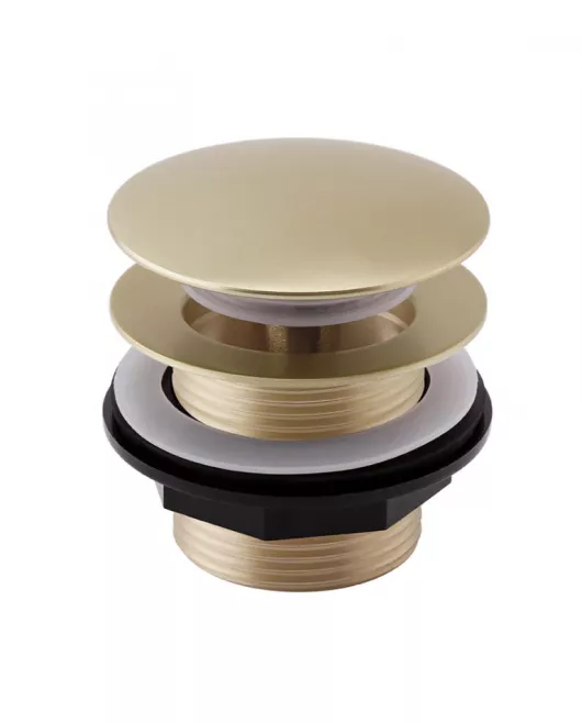 APS12917 APS Brushed Brass Unslotted Bath Centre Clicker Waste Brushed Brass
