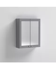 APS13069 600mm Mirror Cabinet Satin Grey