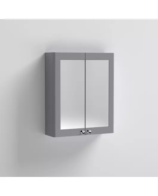 APS13069 600mm Mirror Cabinet Satin Grey
