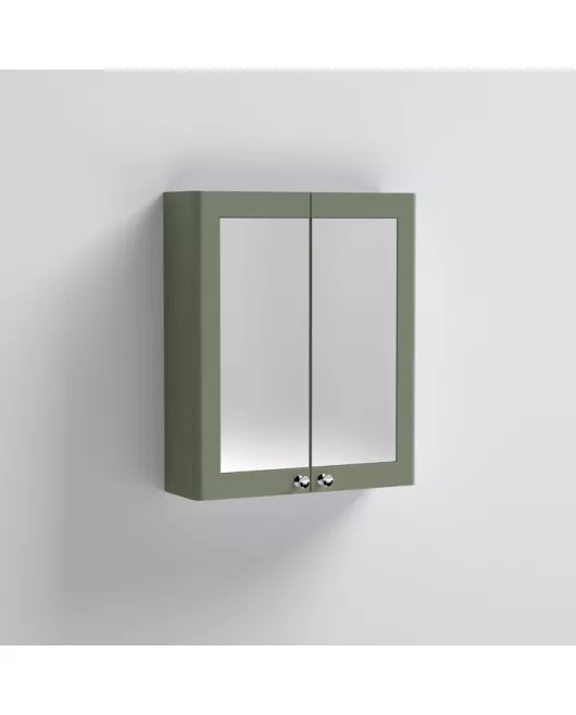 APS13071 600mm Mirror Cabinet Satin Green