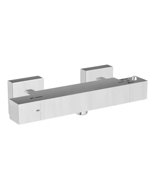APS3228 SQUARE THERMOSTATIC BAR VALVE Chrome