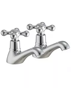 APS3292 Pair 3/4" Bath Taps Chrome