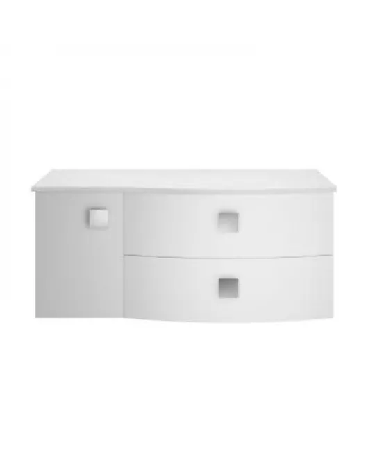 APS3399 1000mm Right Hand Cabinet With Marble Top Moon White