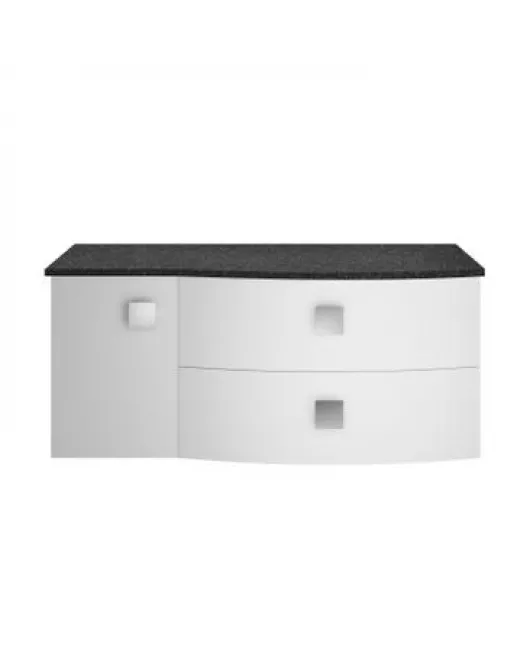 APS3402 1000mm Right Hand Cabinet With Marble Top Moon White