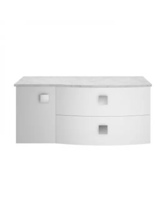APS3405 1000mm Right Hand Cabinet With Marble Top Moon White