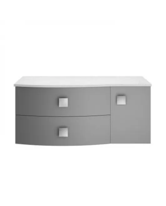 APS3406 1000mm Left Hand Cabinet With Marble Top Dove Grey