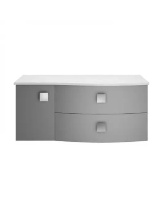 APS3407 1000mm Right Hand Cabinet With Marble Top Dove Grey