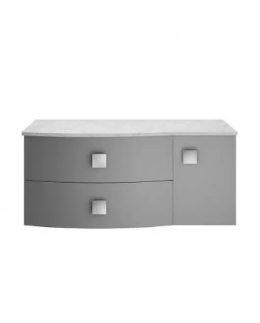 APS3410 1000mm Left Hand Cabinet With Marble Top Dove Grey