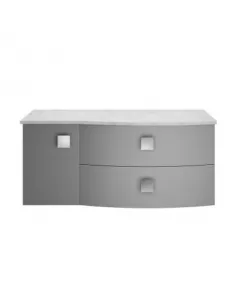 APS3411 1000mm Right Hand Cabinet With Marble Top Dove Grey