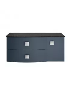 APS3414 1000mm Left Hand Cabinet With Marble Top Mineral Blue