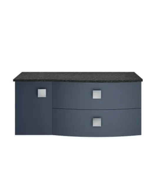 APS3415 1000mm Right Hand Cabinet With Marble Top Mineral Blue