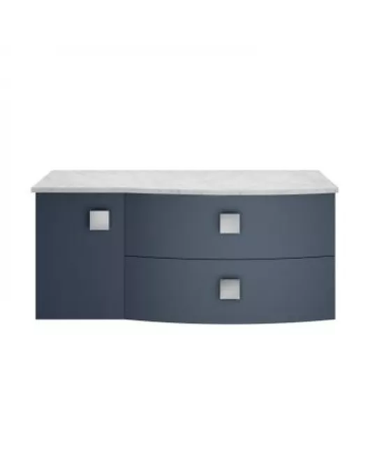 APS3417 1000mm Right Hand Cabinet With Marble Top Mineral Blue