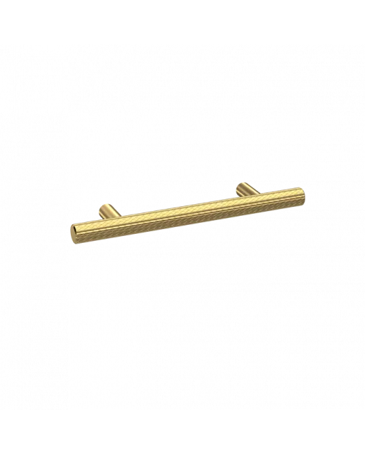 APS4640 Knurled Bar Handle 96mm Centres Brushed Brass