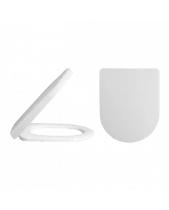 APS4710 Luxury D Shaped Toilet Seat Square Edge White