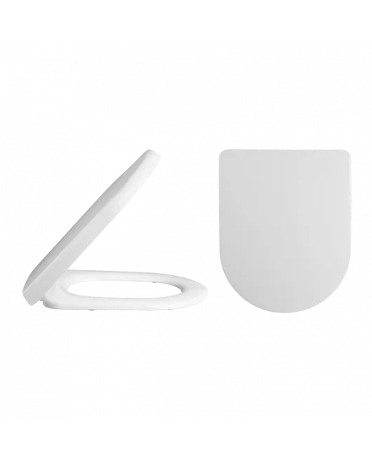 APS4710 Luxury D Shaped Toilet Seat Square Edge White