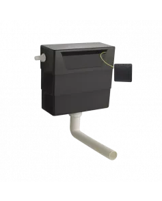 APS4734 Dual Flush Cistern With Square Push Button Matt Black