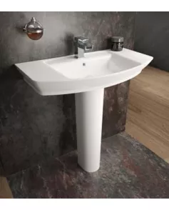 APS4755 Maya 650mm Basin & Pedestal White