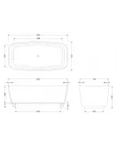 APS4833 Freestanding Bath White