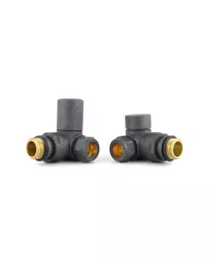APS49695 Anthracite Corner Radiator Valve Pack Anthracite
