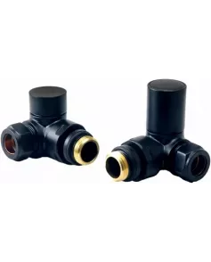 APS49700 Corner Radiator Valve Pack (Pairs) Black Black