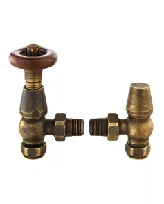 APS49746 Chelsea Angled Thermostatic valve Ant Brass