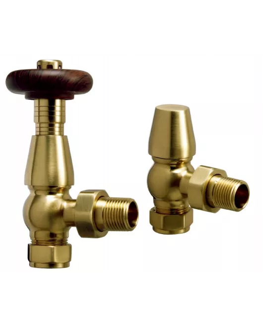 APS49749 Chelsea Angled Thermostatic valve Brushed Brass