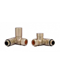 APS49763 Dual Fuel corner valves for elements Brushed brass