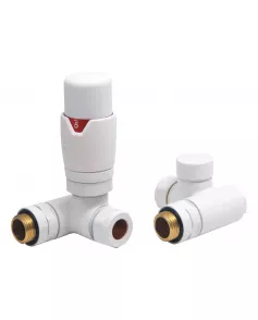 APS49771 TRV set Dual fuel element corner valves White