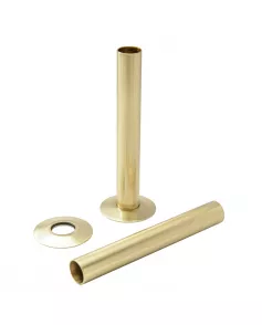 APS49782 180mm Tube and Rosettes Polished Brass