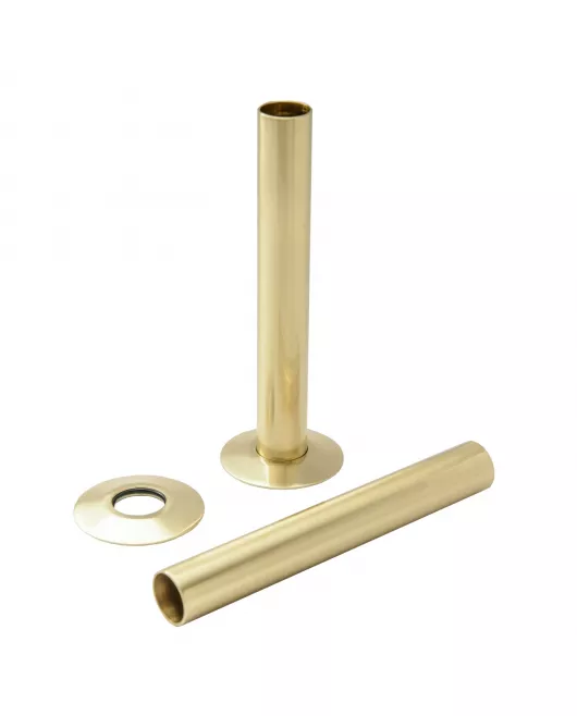 APS49782 180mm Tube and Rosettes Polished Brass