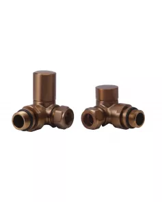 APS49846 Brushed Bronze Corner Radiator Valve Pack Brushed Bronze