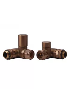 APS49858 Dual Fuel corner valves for elements Brushed Bronze